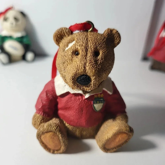 Lands End Christmas Bears Ornament Lot of 6 1996 - Picture 3 of 8